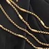Aço Inoxidável Banhado a Ouro Real Conservante de Cor Corrente de Pérola Quadrada Clip para Fazer Colar Pulseira DIY Materiais Artesanais Corrente de Arroz