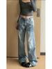 Pantalones Casuales de Diseño de Empalme Camuflado Estilo High Street Americano 2024 para Hombres y Mujeres Rectos Holgados Pantalones Camuflados de Gama Alta