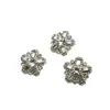 Nuevos botones metálicos con forma de flor y adornos de diamantes, abrigo de moda estilo Chanel, gabardina, traje, botones decorativos cosidos a mano