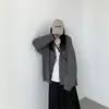 Otoño/Invierno 2026 Nuevo Suéter Cardigan de Punto Casual Holgado Estilo Coreano Moderno Único Color Sólido Moda para Mujer