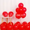 Decoración transfronteriza paquete de globos navideños de 10 pulgadas Rojo verde metálico dorado impreso látex diseño de escena de fiesta