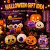 Nuevo regalo transfronterizo de Halloween: Juguete de apretar con forma de dumpling aterrador en una caja de regalo, con función de rebote