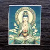 Pintura Thangka Dorada Semi-Pintada a Mano al por Mayor Núcleo Zorro Hada Zorro de Nueve Colas Changming Vida Pasada y Vida Presente Lienzo Thangka Se Puede Personalizar