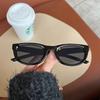 Retro preto olho de gato menina quente europeu e americano óculos de sol feminino de alta qualidade em rosto pequeno UV óculos de sol transfronteiriços