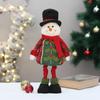 Novas decorações de Natal Boneco de neve retrátil Boneca de tecido Alce Arranjo de janela Papai Noel Decoração Enfeites