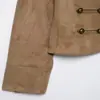 Nueva chaqueta de moda de otoño para mujer, estilo europeo y americano, versátil con hebilla de nudo, corte ajustado, longitud corta, manga larga