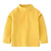 Ropa Gruesa y Cálida para Niños para Otoño e Invierno, Tops para Niños y Niñas, Camiseta Base Cálida de Cuello Medio Alto, Camiseta Transpirable
