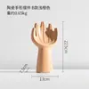 Enfeites Cerâmicos em Forma de Mão Decoração Nórdica de Luxo Leve Presente Casa Decoração Suave Sala de Estar Escritório Estudo Modelo de Mesa Quarto