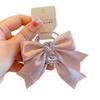 Estilo Coreano Rosa Champaña Niñas Amor Trasero Lazo Flequillo Pinza Diadema para el Cabello Accesorios para el Cabello para Niños