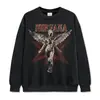 Moletom com estampa de anjo punk NIRVANA transfronteiriço, camiseta de algodão oversized de manga curta estilo retrô americano high-street