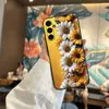 Adecuado para Samsung S25Ultra Funda de Teléfono Móvil A16 Crisantemo S26 Flor Adecuado Cubierta Protectora Mate S24 Carcasa Blanda Tpu
