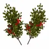 Plantas artificiales más vendidas a nivel transfronterizo: Manojos de agujas de pino navideño, Accesorios navideños, Bayas rojas, Piñas, Flores artificiales para decoración del hogar al por mayor