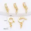 Colgante de collar de perlas de oro de 18 quilates relleno, preservación del color, cierre de mosquetón, cierre universal microincrustado con pasador de ojo, base vacía, accesorios, accesorios para manualidades