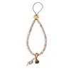 Contas Bodhi estilo Zen de estrela e lua, cordão de celular com flor de lótus, pode ser usado como um colar de contas para corrente de celular, cordão de pulso anti-queda, atacado