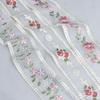 Nuevo Estilo Chino 9CM Seda de Leche Malla Transparente Encaje Encaje DIY Bordado Flor Malla Lazo Tocado Cinta
