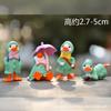 Novo Capa de Chuva Desenho Animado Pato de Borracha Fofo Guarda-chuva Pato Nadador Micro Paisagem Decorações de Bolo