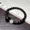 Pulseras de Bambú con Nudos de Sándalo Negro Natural, Cuentas Budistas de Sándalo Morado, Accesorios Apilables, Pulseras para Mujer, Venta al por Mayor para Puestos de Mercado