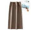 Falda de Cuero con Hebilla Vintage para Mujer, Otoño 2026 Nueva Falda de Cintura Alta Ajustada al Cuerpo que Resalta las Caderas, Falda Lápiz de Longitud Media Adelgazante