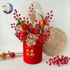 Decoración de Año Nuevo Cubo de la Suerte Accesorios Frutas de la Fortuna Flores Artificiales Ramo para Casa Nueva Decoraciones para Sala de Estar Kit de Materiales para Cubo de la Suerte Venta al por Mayor