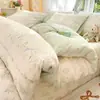 Conjunto de Roupa de Cama Quatro Peças Estilo Fresco 100% Algodão Tamanho Completo, Capa de Edredom 100% Algodão, Lençol de Cima, Lençol com Elástico para Cama de Criança/Estudante Conjunto de Três Peças
