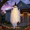 Decoração de Fantasma Gigante Popular para Balanço de Halloween Transfronteiriço, Decoração de Balanço de Fantasma Branco Brilhante para Entradas Externas