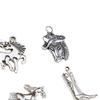 Accesorios de joyería hechos a mano para bricolaje, venta al por mayor, accesorios de aleación, lindo animal, caballo de plata antiguo, accesorios, pulsera, collar, colgante