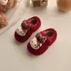 Zapatos de Algodón para Niños 2026 Otoño/Invierno Nuevos para Bebé Calientes Gato de Dibujos Animados Birkenstock Lindos Zapatos Peludos Zapatos Grandes de Algodón para Niñas