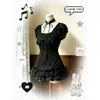 En stock: Conjunto de dos piezas de top estilo oscuro vintage japonés Black Angel + minifalda, nuevo estilo de verano para chicas dulces y menudas