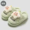 Pantuflas de algodón para padres e hijos, pantuflas de algodón de dibujos animados de estrellas de invierno para mujer, pantuflas cálidas de felpa antideslizantes para interiores para hombre, al por mayor