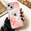 Tendencia Nacional Europea y Americana Floral Pintado Funda Magnética para iPhone18Promax Cubierta Protectora Anticaídas Apple 13/14