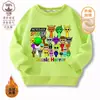 Caixa de Ritmo Sprunki Jogo Musical Periférico Roupas Crianças Moletom Algodão e Lã Casual Top 9
