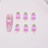 Decoraciones para Uñas Frutales Mini Paleta de Fresa Resina Transparente Hielo Accesorios Pequeños DIY Decoración para Uñas Frutos Confitados