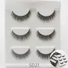 Mecanismo de Nuevo Producto Transfronterizo Pestañas Postizas Suaves Cruzadas Realistas Maquillaje Natural Pestañas Acrílicas Tres Pares Explosiones