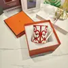 Taza Clásica China Roja Aijia Transfronteriza Taza de Porcelana Hueso para Oficina en Casa Taza de Desayuno Caja de Regalo