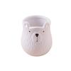 Yuanwang Cerámica Lindo Oso Polar Dibujos Animados Animal Planta Suculenta Maceta Blanco Puro Ceniza Centro Comercial Hotel Decoración Inmobiliaria Adornos