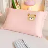 Funda de almohada infantil bordada de toalla de algodón 30X50 Algodón puro Funda de almohada para bebé individual 40X60 Funda de protector de almohada para estudiante