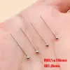Alfileres de Bola con Cabeza Plana de Cobre para Pasadores de Pelo y Accesorios de Aretes DIY, Disponibles en Varios Tamaños, Alfileres Redondos Dorados y Plateados para Materiales de Cuentas