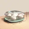 Caixa de Cozimento a Vapor Específica para Micro-ondas, Vaporizador Transparente de Grau Alimentício para Aquecer Pães, com Tampa, Gadget Multifuncional para Aquecer Pratos de Uso Doméstico