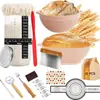 Cesta de Fermentação de Pão de Rattan Natural Mais Vendida da Amazon Conjunto de Utensílios de Panificação Cesta de Fermentação Redonda Oval para Pão