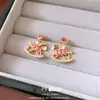 Aretes de Caballo Mecedora Chapados en Oro Real de 18 Quilates, Aretes Vintage, Aretes de Moda y Elegantes para Mujer, Estilo de Nicho