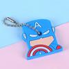 Cubierta de Llave de Puntada de Pegamento Suave de PVC Transfronteriza Joyería de Regalo Estilo Creativo Lindo Dibujos Animados Anime Azul Marvel