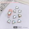 Pedras Strass de Cristal em Formato de Coração Inclinado para Nail Art, Vários Tamanhos, Sensação Popular da Internet, Pedras Strass para Unhas em Formato de Coração Super Brilhantes Atacado