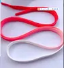 Zapatos Blancos de Degradado Colorido con Estampado de Patrón Arcoíris de Doble Capa, Cordones Brillantes, Cordones Multicolor al por Mayor Personalización