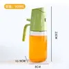 Novo Azeiteiro Integrado com Borrifador e Bico Dosador 500ml Doméstico de Grande Capacidade Garrafa Borrifadora de Óleo Cozinha Pressionar Abertura e Fechamento por Gravidade Azeiteiro