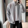 Chaqueta de punto Duffian guapa chaqueta para hombre primavera y otoño 2022 nueva moda coreana delgada con cuello cárdigan suéter guapo