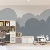 Fondo de pantalla Nube Cálida Revestimiento de Pared para Habitación Infantil Tela de Pared para Habitación de Niño Decoración Mural Nórdica para Guardería Bebé