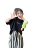 Conjunto de Verano para Niñas Bebé Celebridad de Internet Infantil Moderno Estilo Coreano Letra Camiseta de Manga Corta a Rayas Pantalones de Pierna Ancha Ropa de Verano para Niños