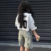 Comércio Exterior Transfronteiriço Novo Verão Estampada Letras Cor Contrastante Esportiva Spice Girls Moda Versátil Manga Curta Camiseta Top Estilo