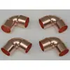 Cobre Vermelho Cotovelo de 90 Graus Alta Qualidade Cobre Vermelho Soldado Tubo de Cobre Pescoço de Curva Soquete Junta de Cobre Chanfrada 6.35-76mm