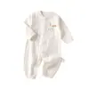 Traje de una pieza sin mangas para bebé, primavera y otoño, algodón puro, Clase A, para niños y niñas, mameluco de primavera y otoño para bebé